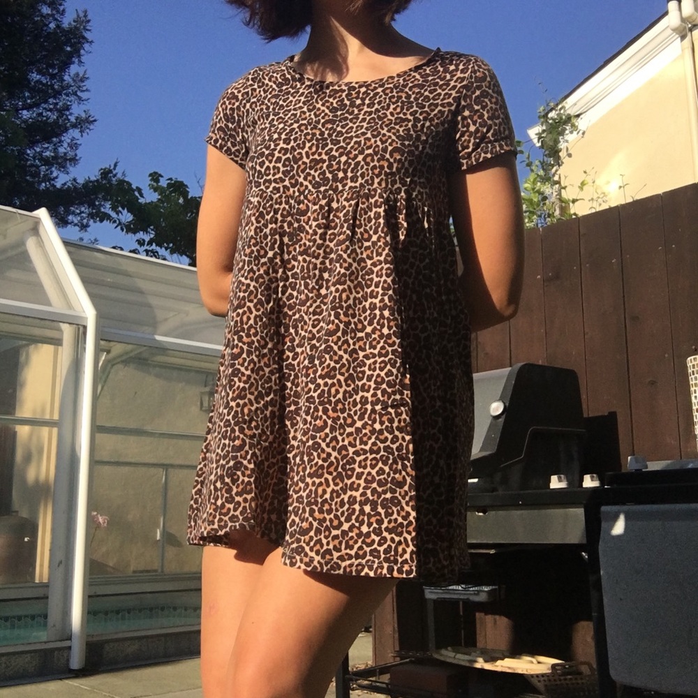 VINTAGE LEOPARD PRINT SUN DRESS
